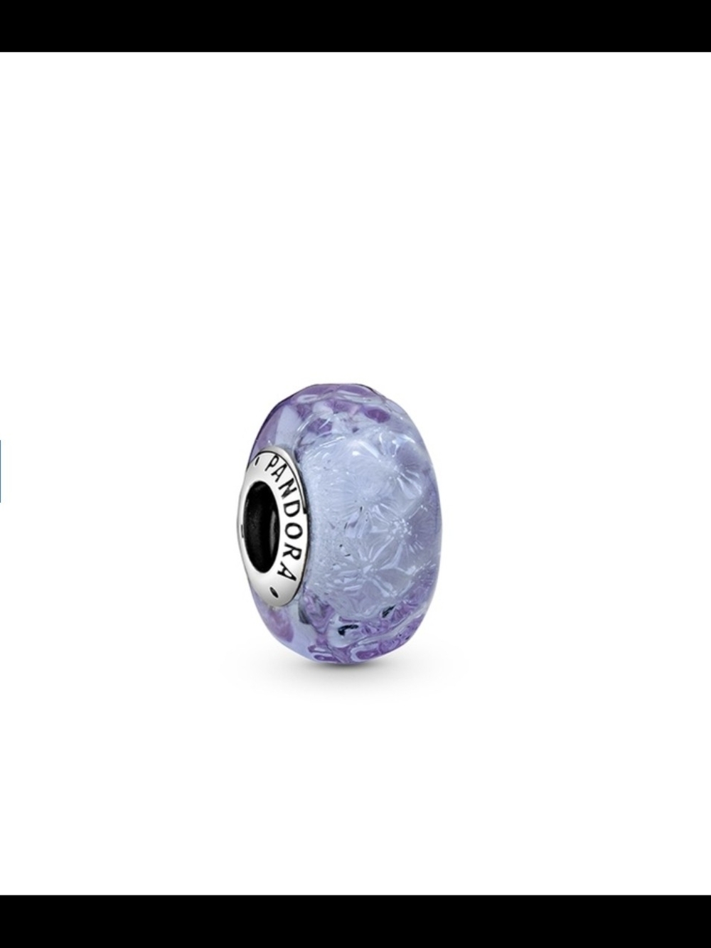 Pandora Wavy Lavender Murano Glass Charm 798875C00